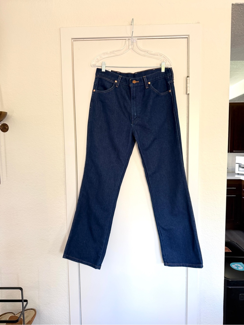 NWT Wrangler Men's Dark Blue Slim Cowboy Cut Jeans